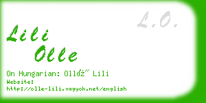 lili olle business card